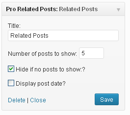 Pro Related Post Widget Screenshot